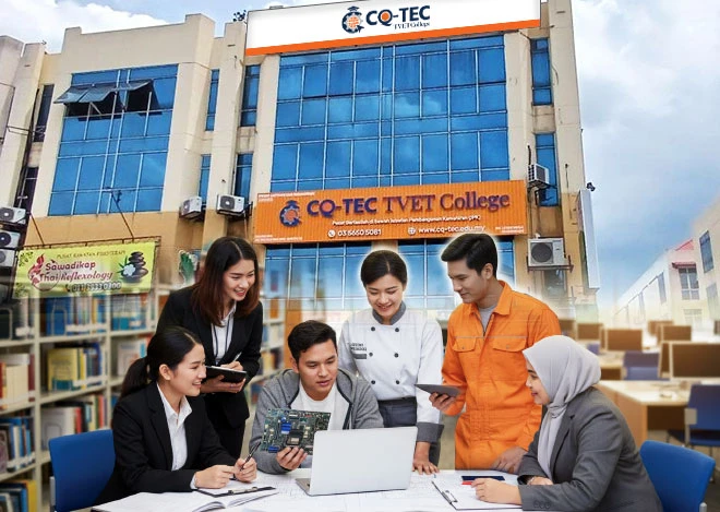 Students in practical training at CQTEC TVET COLLEGE campus